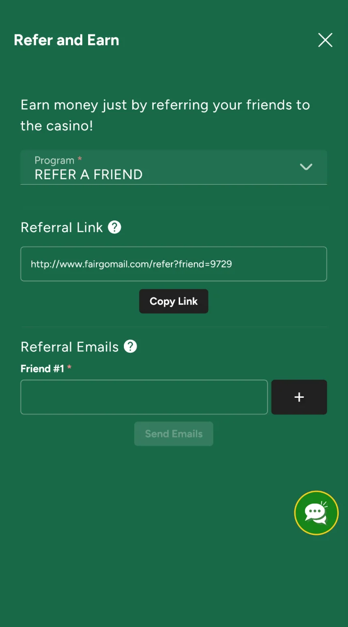 Get your personalized Fair Go referral link.