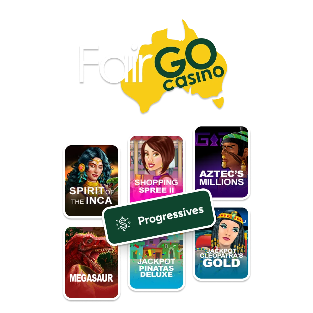 Win big prizes with progressive games at Fair Go casino.