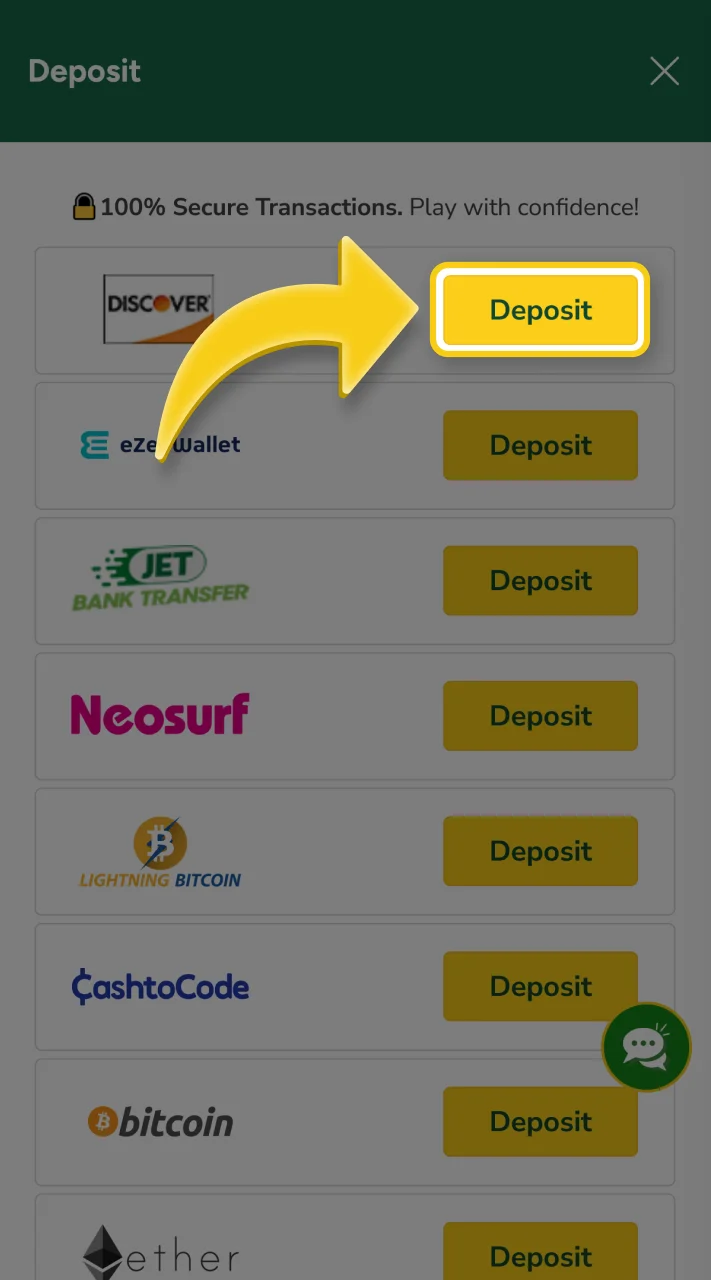 Make a deposit to play progressive games at Fair Go.