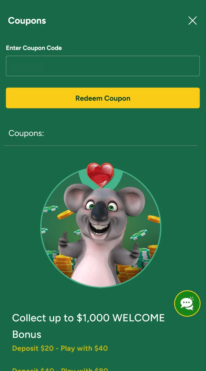 Access the coupons page at Fair Go.