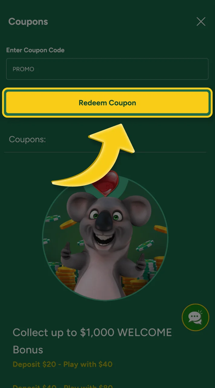 Complete the process to activate your promo code on Fair Go.