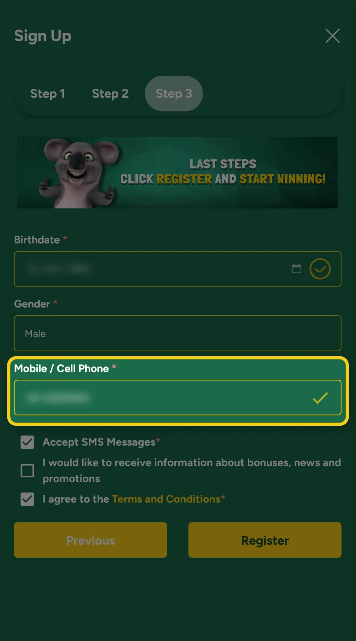 Provide your phone number.