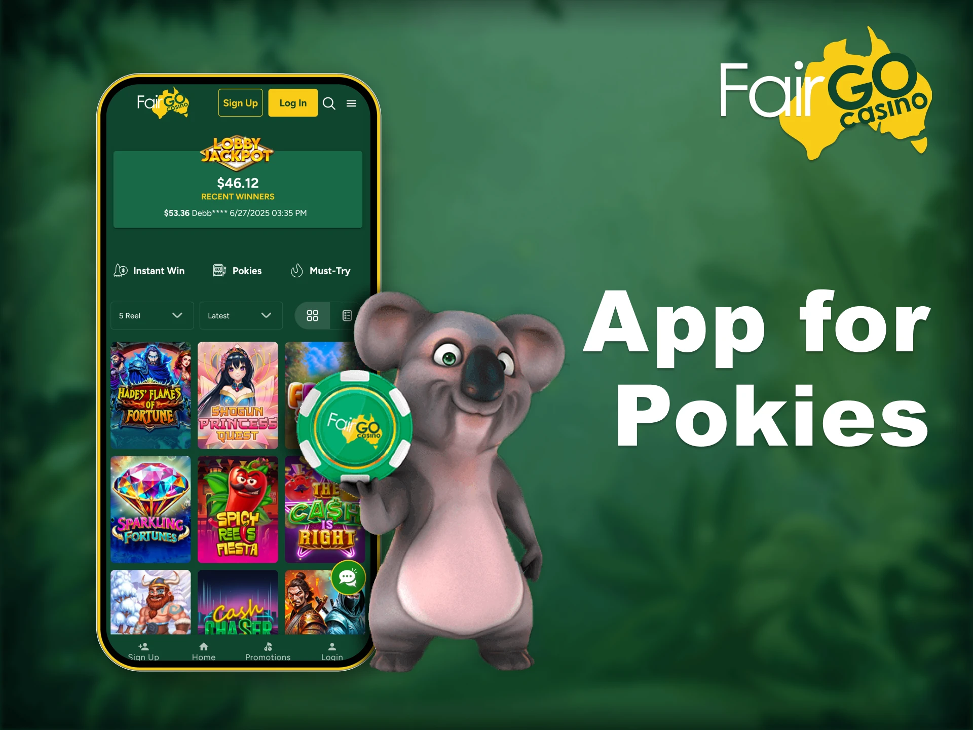 Play pokies of your choice on your mobile with Fair Go.