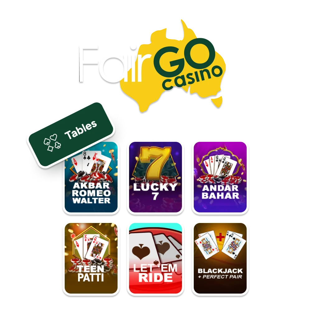 Play and win on your favorite table games at Fair Go.