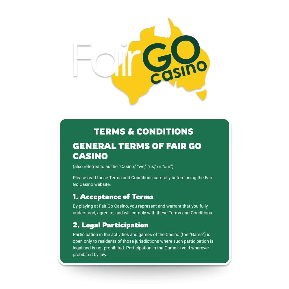 Fair Go casino users are required to follow its rules and regulations.