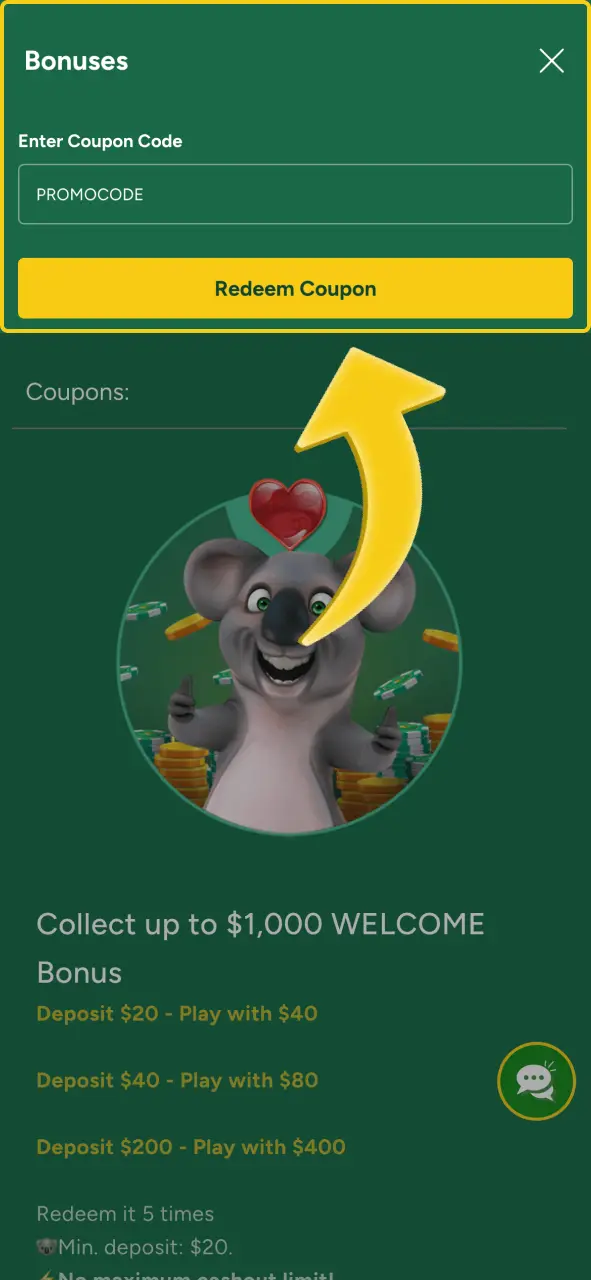 Enter your Fair Go Casino free spins code now.