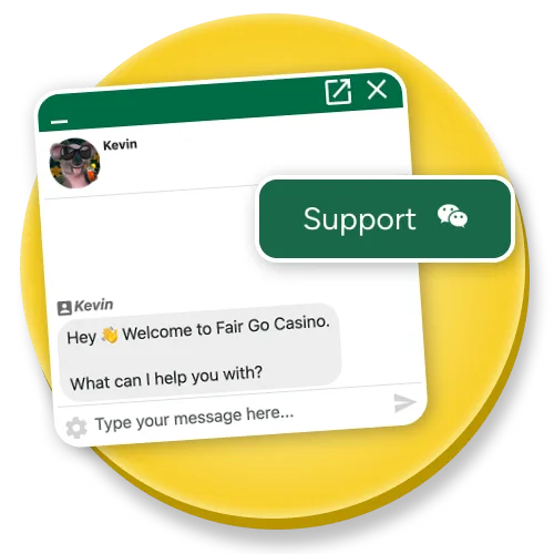 Get instant help via live chat or email at Fair Go Casino, play with confidence today.