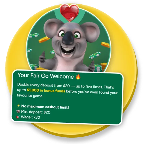 Grab a generous welcome package at Fair Go Casino, sign up and play now.