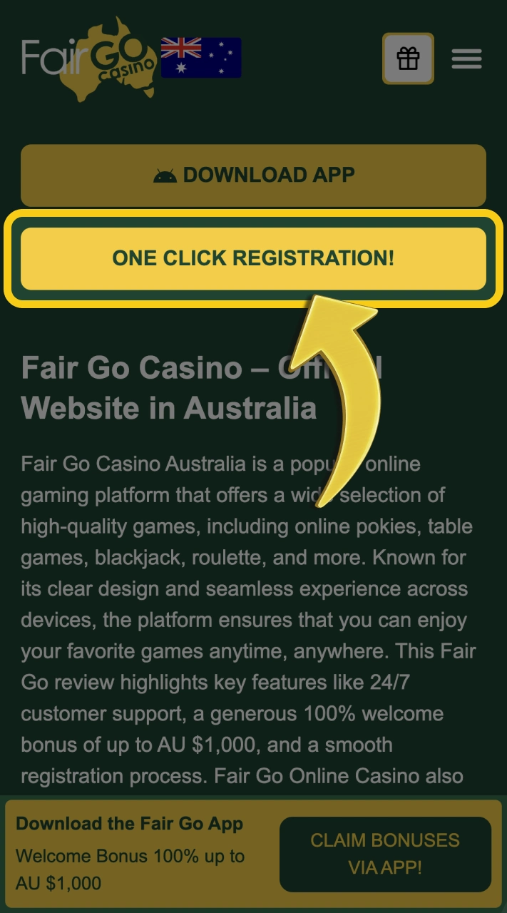 Visit Fair Go and begin your gaming journey online.
